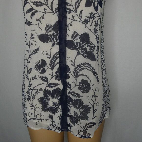 Lucky Brand Floral Embroidered Strap Tank Blouse - Picture 4 of 12